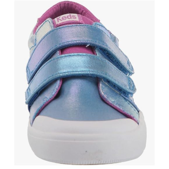 Keds Kids Courtney HL Sneaker, Blue Iridescent, 4 US Unisex Little Kid - Picture 2 of 6